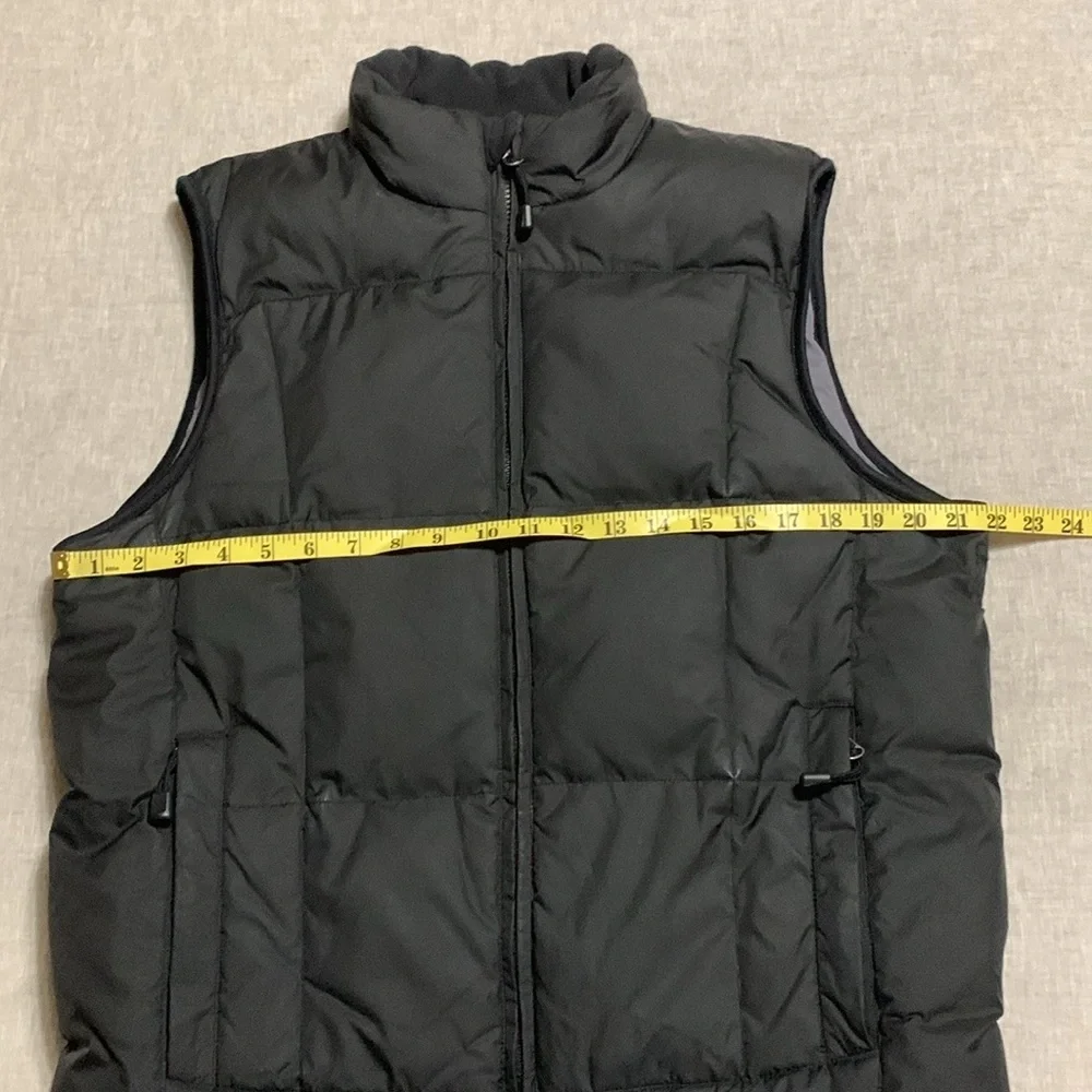 Eddie Bauer Men's Premium Goose Down Black Small Puffer Zip-Up Vest Gorpcore